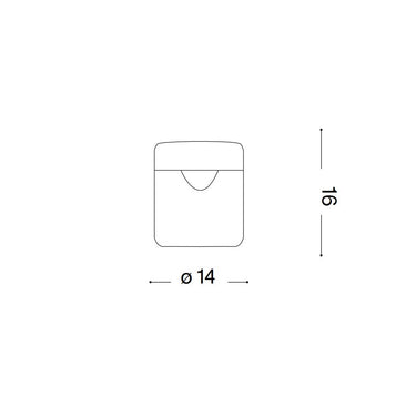 Ideallux supporto cavo 14x16 nero Ideallux Accessori